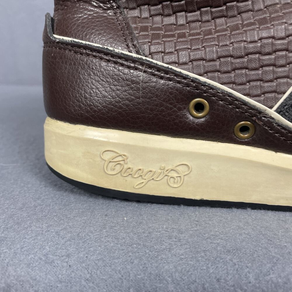 Coogi High Top CM1103 Mens Size 7.5 M Brown Leather Lace Up Strap Sneakers RARE - Picture 8 of 16